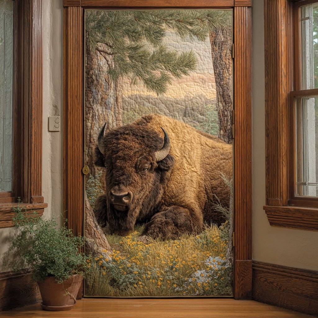 Wild Prairie Quilted Door Curtain printed door curtain