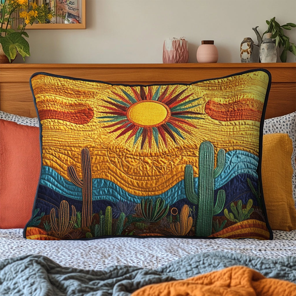 Wild West Glow Quilted Bedding Cushion Cover printed cushion cover