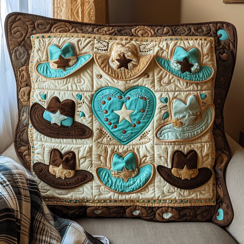 Wild West Whimsy Quilted Cushion Cover printed cushion cover