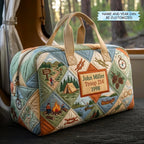 Wilderness Crew Quilted Duffle Bag printed duffle bag