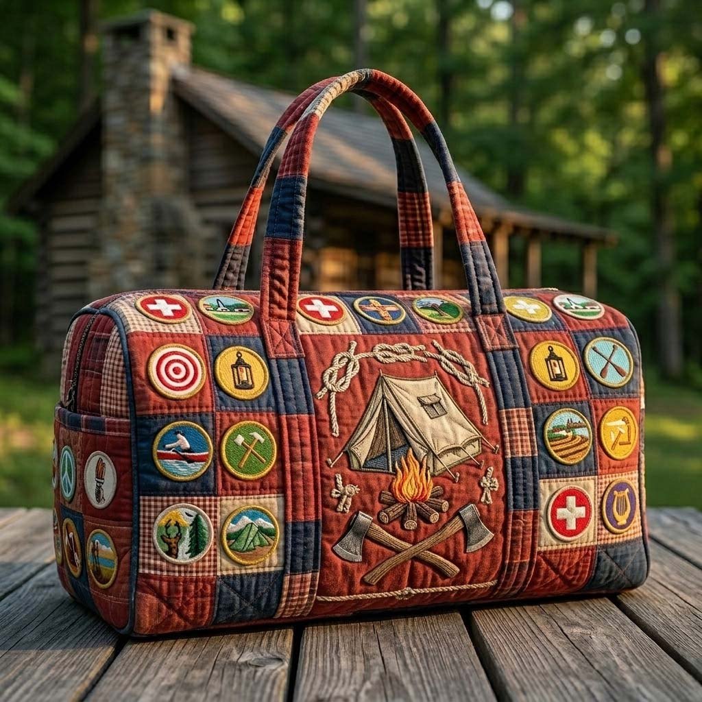 Wilderness Trail Quilted Duffle Bag printed duffle bag