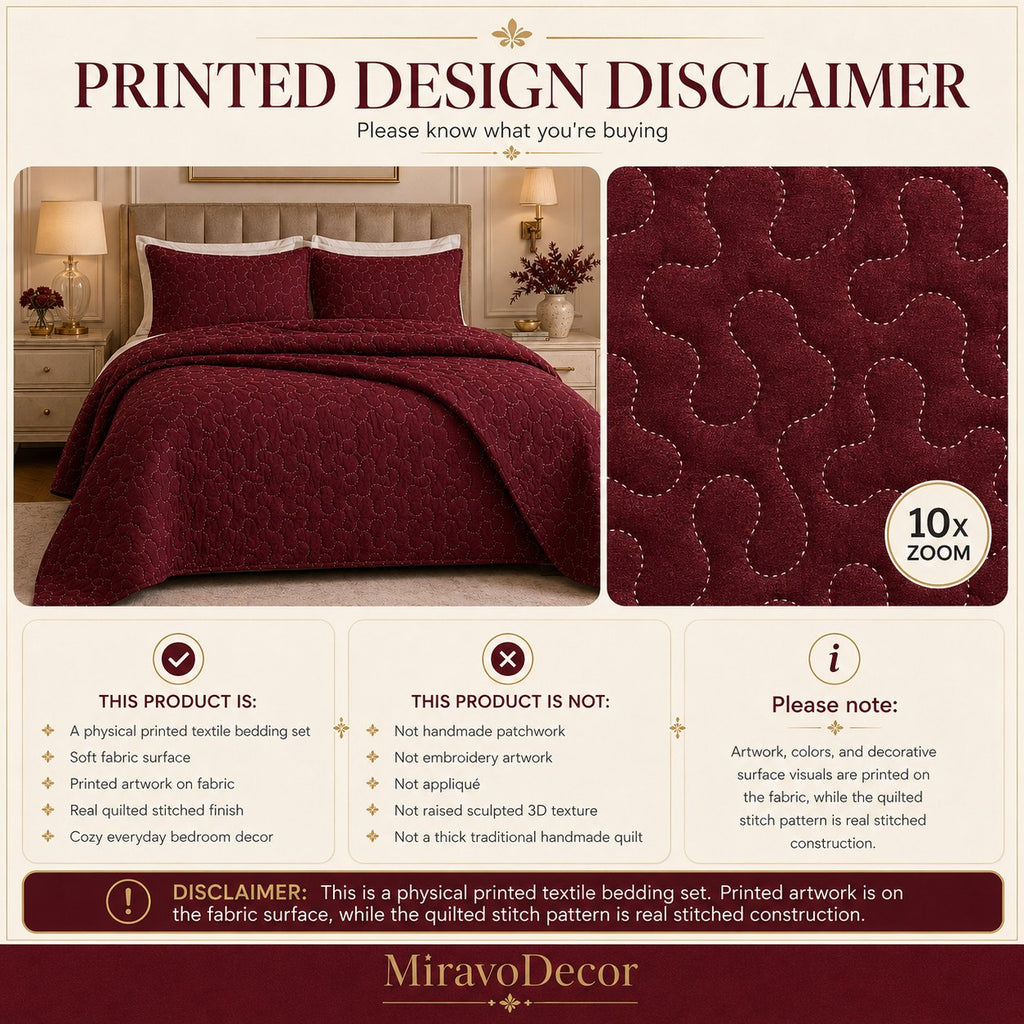 Wildflower Quilt 3-Piece Quilted Bedding Set - Design 2