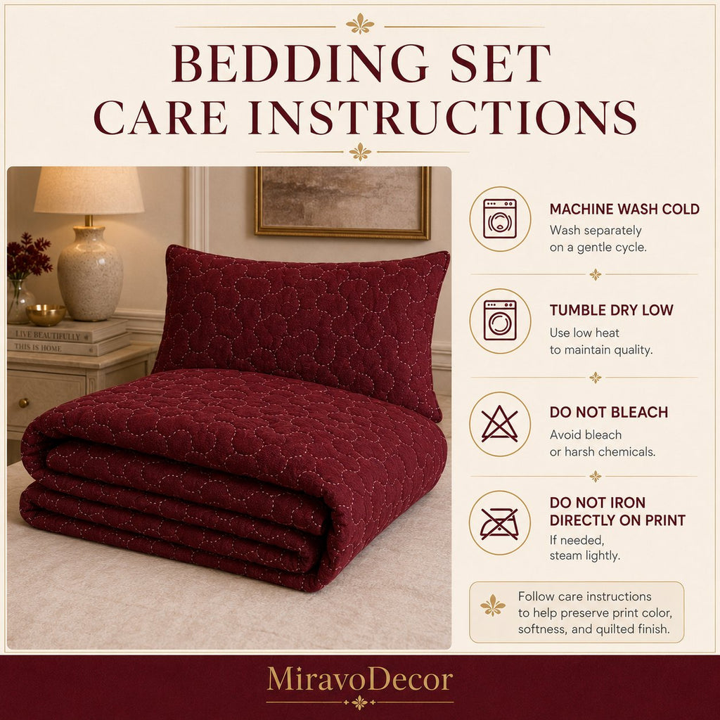 Wildflower Quilt 3-Piece Quilted Bedding Set - Design 2