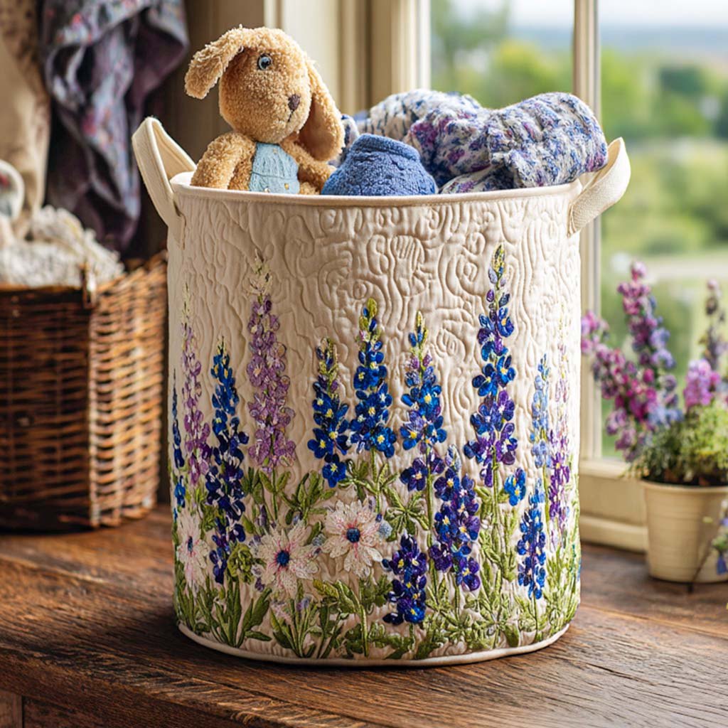 Wildflower State Magic Quilted Laundry Hamper printed laundry hamper