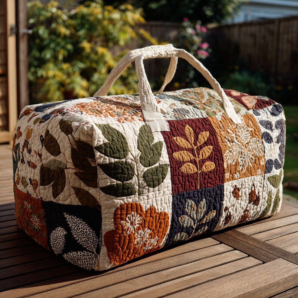 Wildflower Waltz Quilted Duffle Bag printed duffle bag