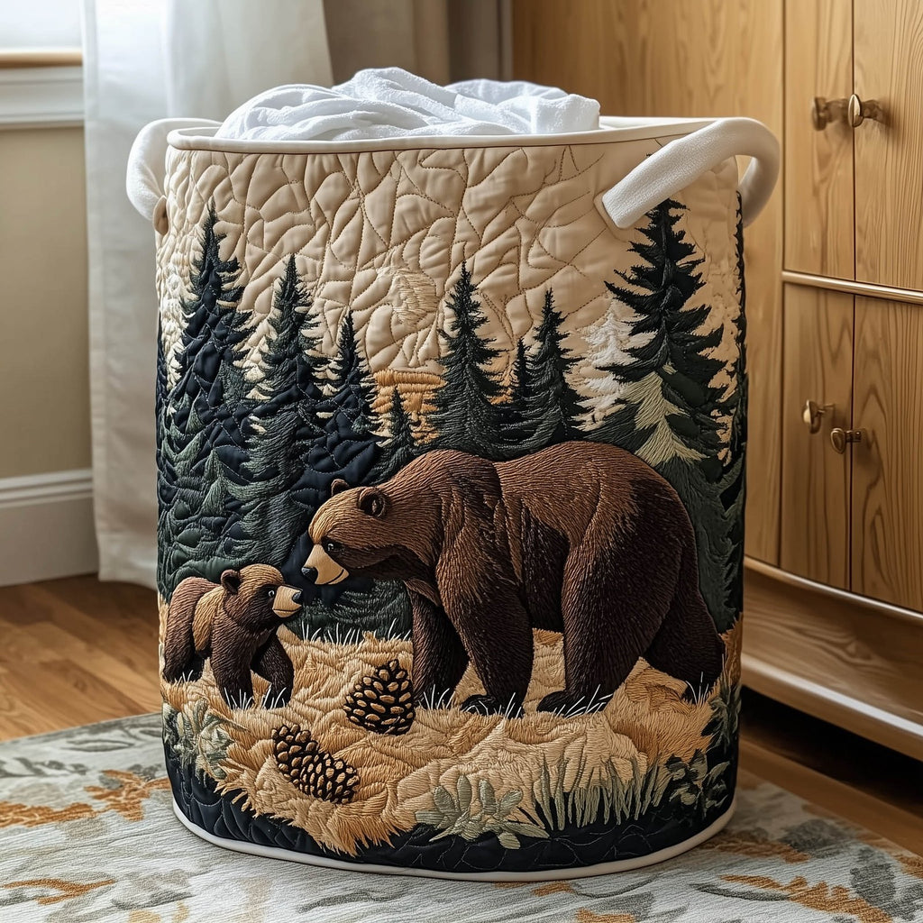 Wildlife Walk Quilted Laundry Hamper printed laundry hamper