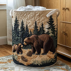 Wildlife Walk Quilted Laundry Hamper printed laundry hamper