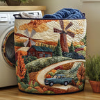 Windmill Wonder Quilted Laundry Hamper printed laundry hamper