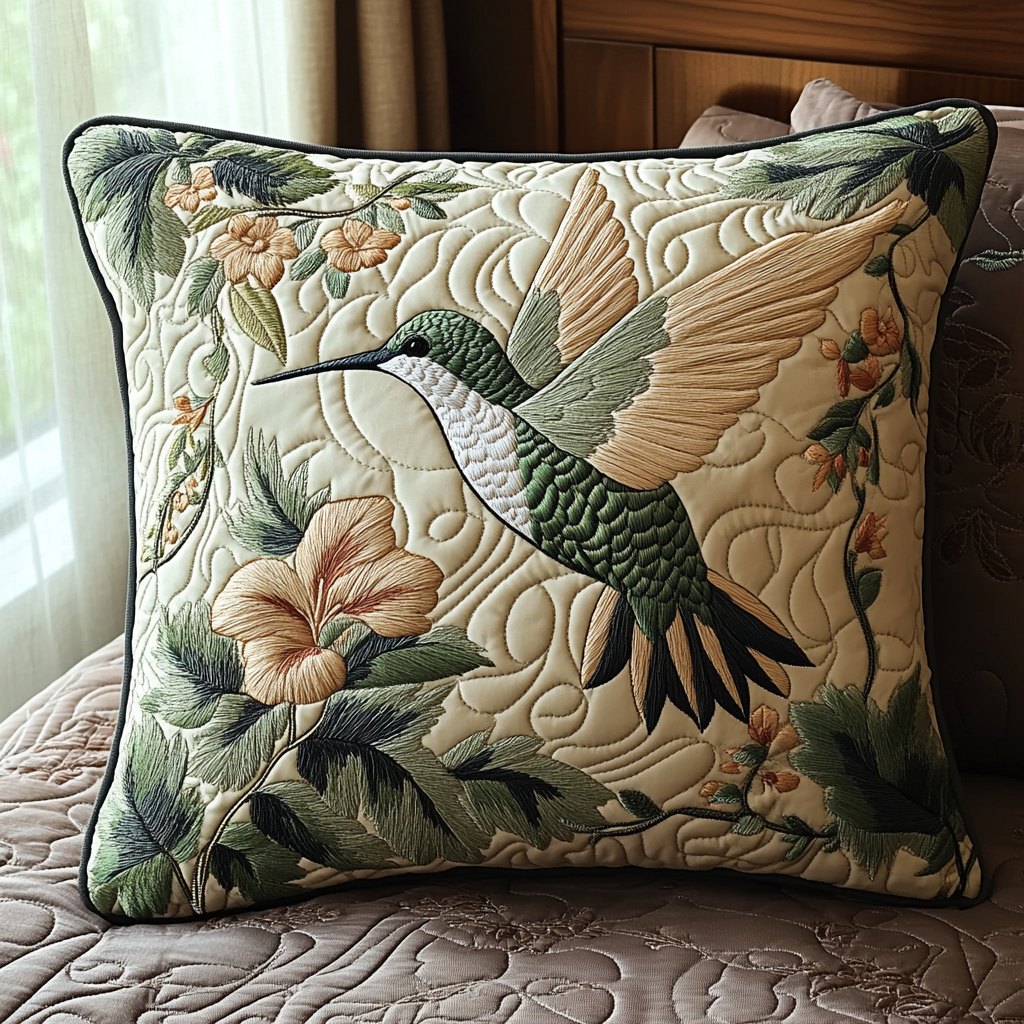 Wings in Flight Quilted Cushion Cover printed cushion cover