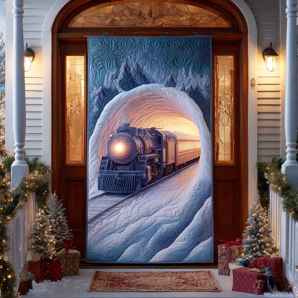 Winter Express Line Quilted Door Curtain printed door curtain