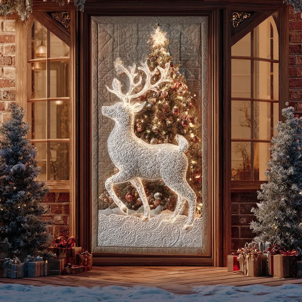 Winter Harmony Deer Quilted Door Curtain printed door curtain