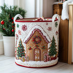 Winter Lodge Quilted Laundry Hamper printed laundry hamper