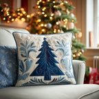 Winter Pines Quilted Cushion Cover printed cushion cover