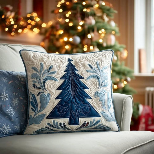 Winter Pines Quilted Cushion Cover