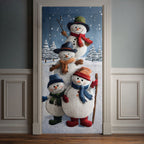 Winter Snow Trio Quilted Door Curtain printed door curtain