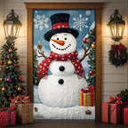 Winter Snowman Quilted Door Curtain printed door curtain