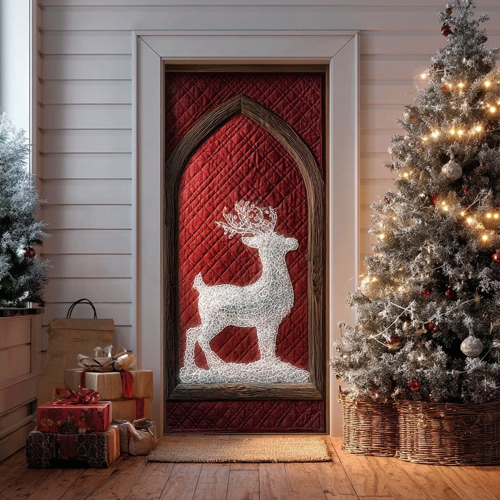 Winter Twilight Dreams Quilted Door Curtain printed door curtain
