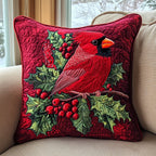 Winter Warmth Quilted Cushion Cover printed cushion cover
