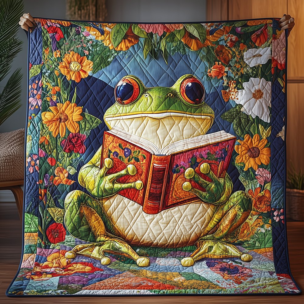 Wisdom Toad Quilted Blanket printed blanket