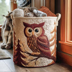 Wise Old Owl Quilted Laundry Hamper printed laundry hamper