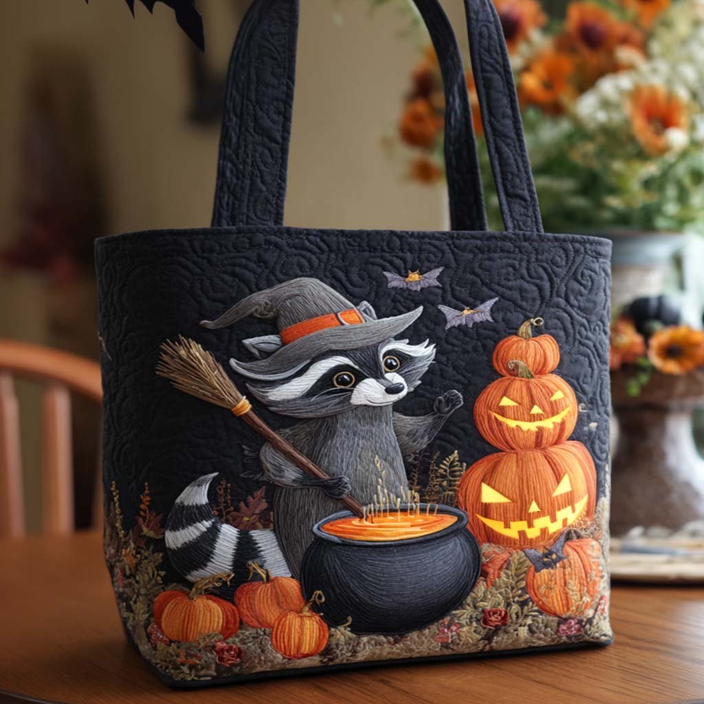 Witch Brew Quilted Tote Bag printed tote bag