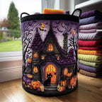 Witch House Quilted Laundry Hamper printed laundry hamper