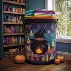 Witch's Cauldron Quilted Laundry Hamper printed laundry hamper