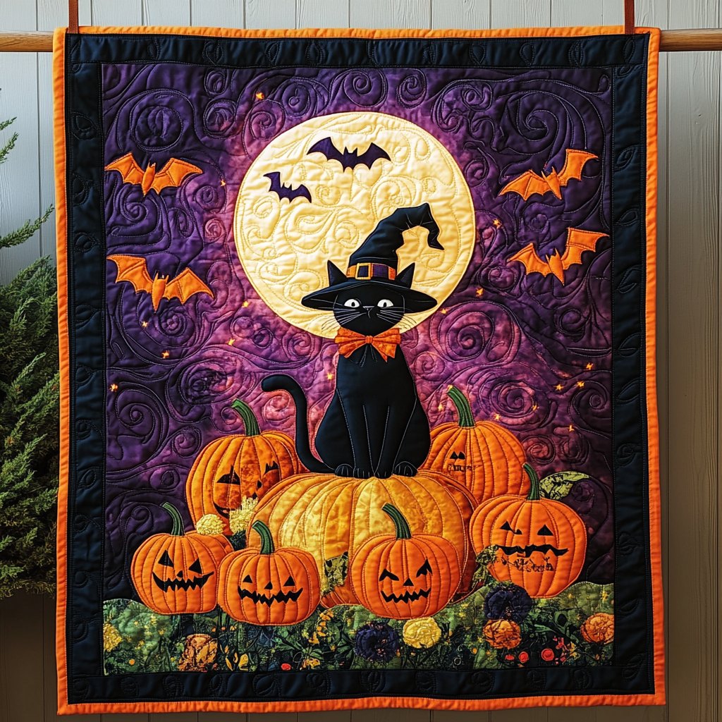Witch's Night Out Quilted Blanket printed blanket