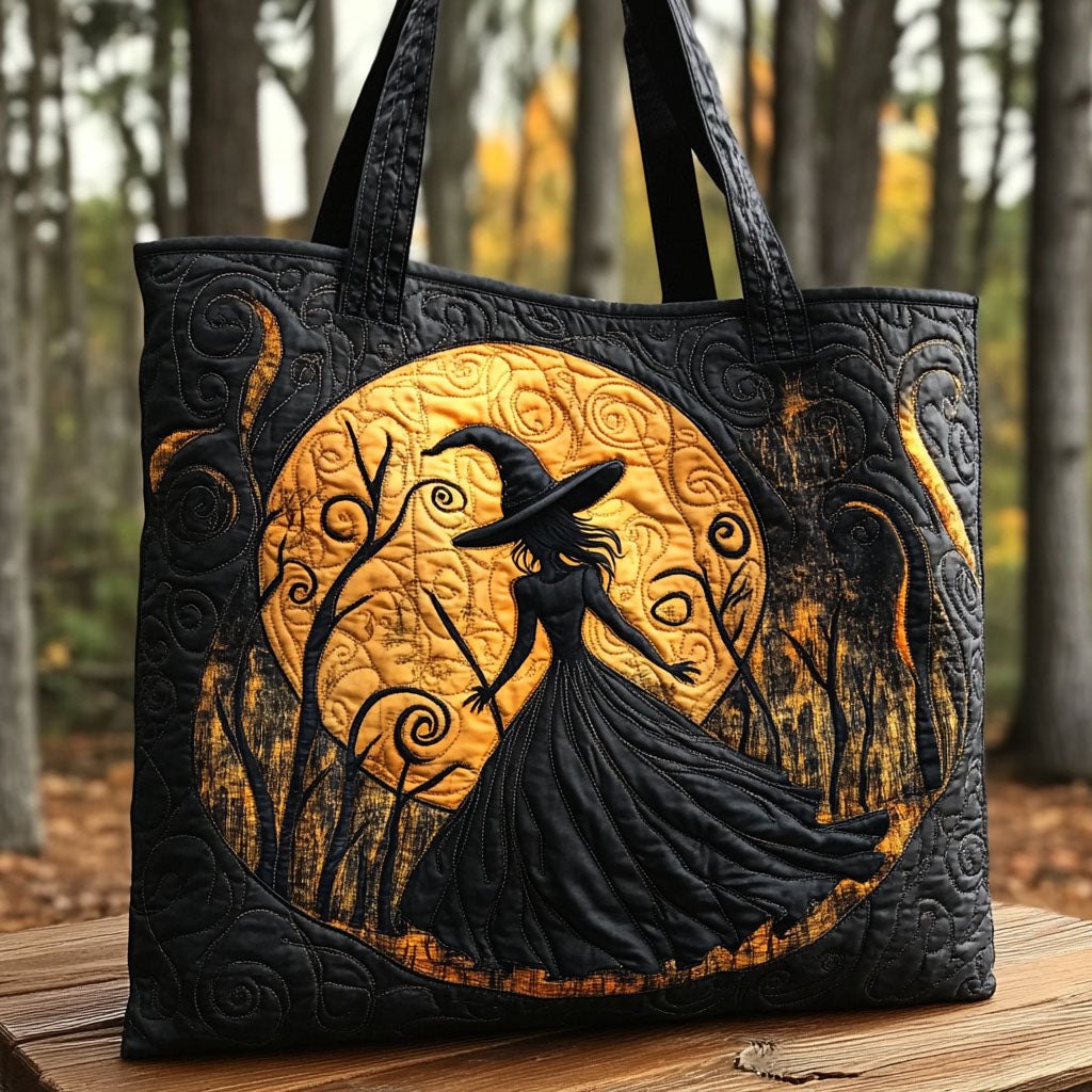 Witching Hour Magic Quilted Tote Bag printed tote bag