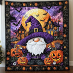 Witchy Gnome Quilted Blanket printed blanket