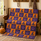 Witchy Paws Quilted Blanket printed blanket
