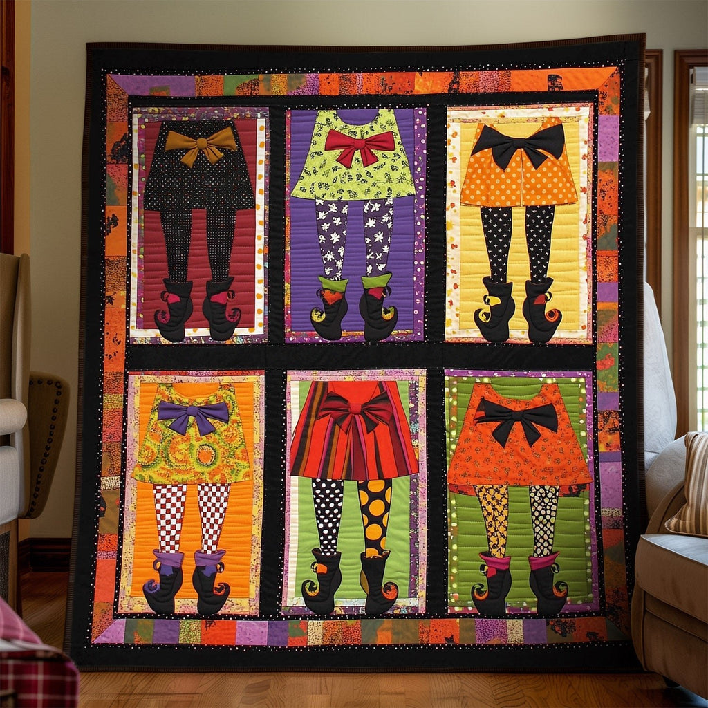Witchy Wears Quilted Blanket printed blanket