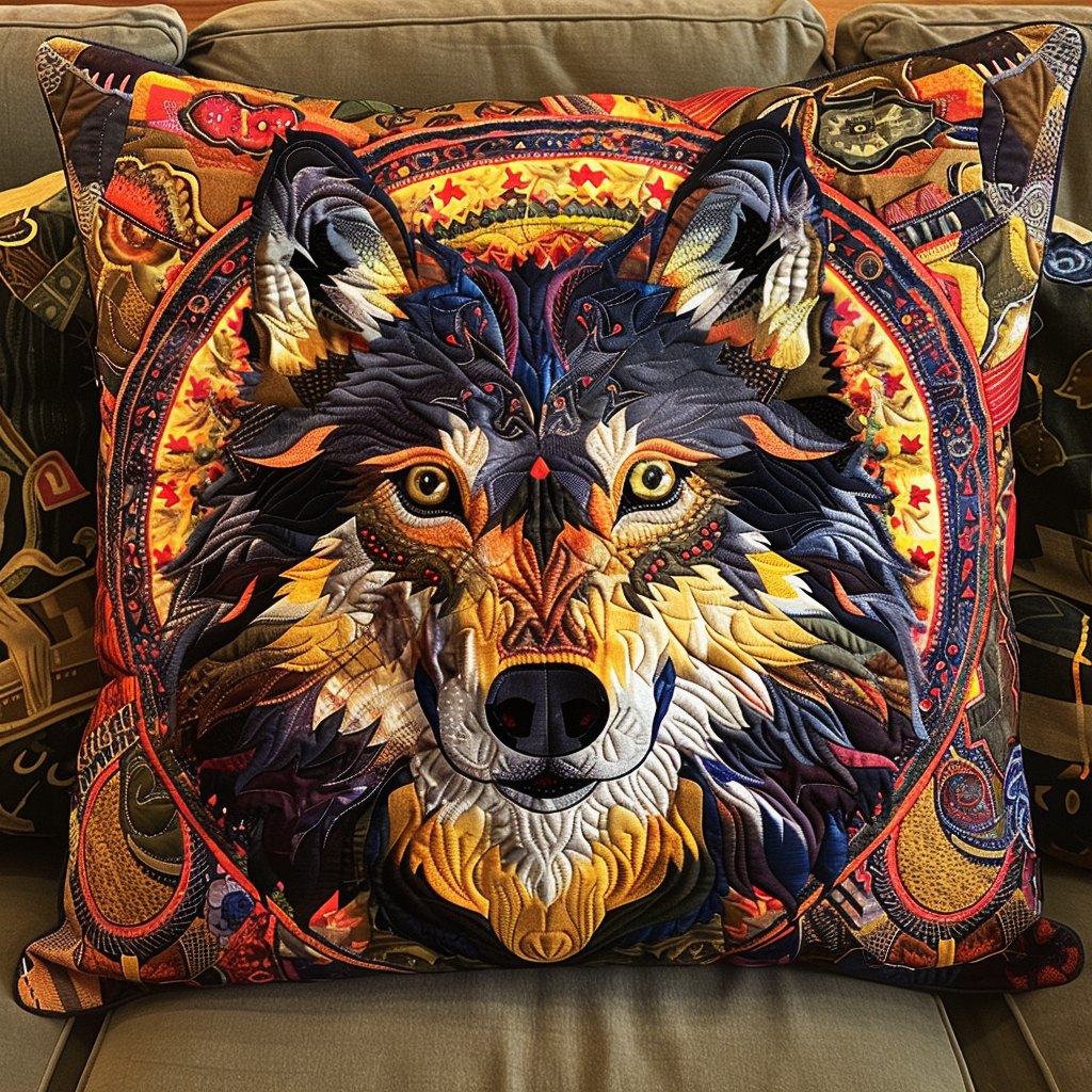 Wolf Native Cushion Cover printed cushion cover