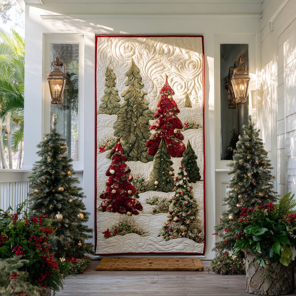Woodland Glow Quilted Door Curtain printed door curtain