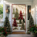 Woodland Glow Quilted Door Curtain printed door curtain