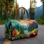 Woodland Glow Quilted Duffle Bag printed duffle bag