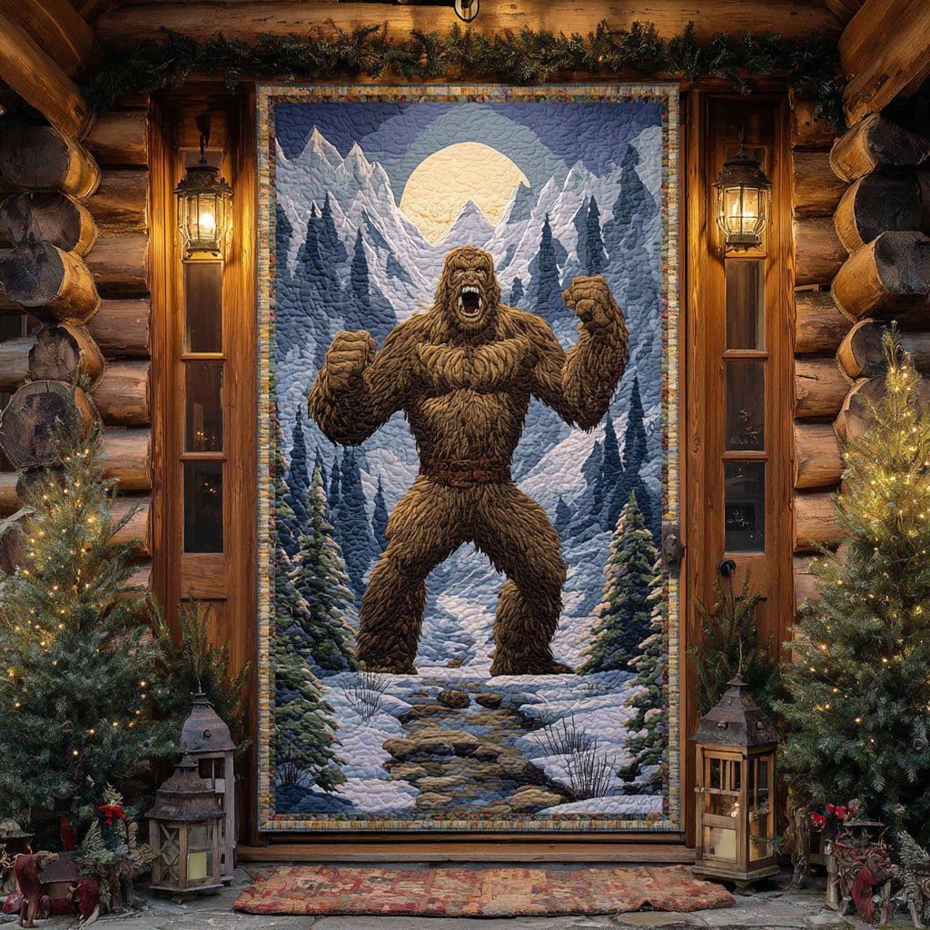 Woodland Shadow Quilted Door Curtain printed door curtain