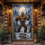 Woodland Shadow Quilted Door Curtain printed door curtain