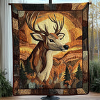 Woodland Wanderer Quilted Blanket printed blanket