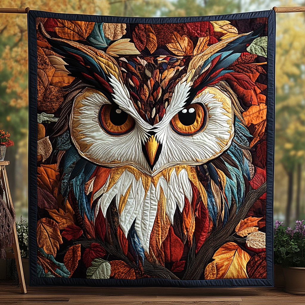 Woodland Watcher Quilted Blanket printed blanket