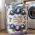 Words Of Faith Quilted Laundry Hamper printed laundry hamper