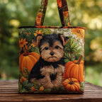 Yorkshire Terrier Quilted Tote Bag printed tote bag